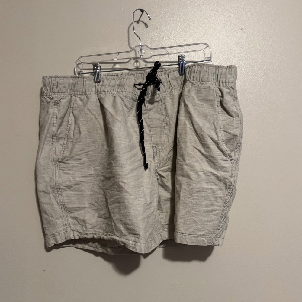 Tommy Bahama Womens XL Beige Cotton Blend‎ Drawstring Casual Shorts